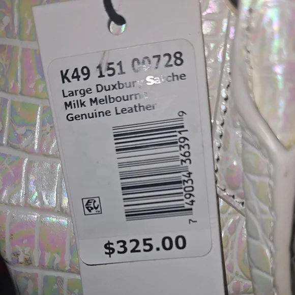 Milk holographic Brahmin satchel with matching wallet! - Picture 3 of 3